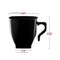 Smarty Had A Party 8 oz. Black Square Plastic Coffee Mugs, 192PK 6934B-CASE - alternate 3