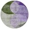 Homeroots 8' Lavender Purple And Green Round Geometric Washable Indoor Outdoor Area Rug 604919 - alternate 7