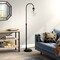 Homeroots 70" Black Arched Floor Lamp With Clear Seeded Glass Empire Shade 523485 - alternate 6