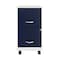 Space Solutions 14.25 in W 2 Drawer Mobile Vertical File Cabinet, Pearl White / Navy 25335 - alternate 4
