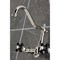 Kingston Brass Two-Handle Wall Mount Bridge Kitchen Faucet, Polished Nickel KS1246PKX - alternate 5