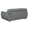 Homeroots 69in Gray And Silver Faux Leather Loveseat 329528 - alternate 3