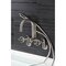 Kingston Brass 7-Inch Adjustable Wall Mount Clawfoot Tub Faucet w/ Knurled Handle and Hand Shower, Brushed Nickel AE8458RKX - alternate 4