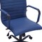 Leisuremod Harris Faux Leather Office Chair - Mid-Back Ergonomic Swivel Desk Chair, Iron Base HOBL19BUL - alternate 7