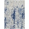 Homeroots 3' X 5' Navy Blue And Ivory Abstract Washable Indoor Outdoor Area Rug 612629 - alternate 5