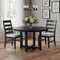 Homeroots 52" Black Solid Wood Round Top Dining Table 712149 - alternate 4