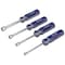 Vulcan Nut Driver Set, 4-Piece, Carbon Steel, Chrome, Transparent & Blue Handle JLO-040 - alternate 1