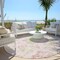 Homeroots 8' Pink Blush And Artichoke Green Round Floral Washable Indoor Outdoor Area Rug 589490 - alternate 5