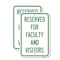 Signmission School Parking Sign Reserved for Faculty and Visitors, 18'' X 24'' 2 Signs, Heavy Gauge Aluminum, 2PK A-1824-2PACK-22970 - alternate 1