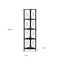 Homeroots 59" Black Metal Four Tier Corner Bookcase 489789 - alternate 4