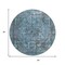 Homeroots 8' Blue And Gray Round Medallion Washable Indoor Outdoor Area Rug 616054 - alternate 6