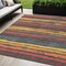 Homeroots 5' X 8' Granite Gray Copper And Yellow Striped Washable Indoor Outdoor Area Rug 598891 - alternate 1