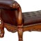 Homeroots 74in Brown and Dark Brown Upholstered Faux Leather Bench 374245 - alternate 4