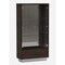 Homeroots 43in Silver and Dark Brown Display Stand With Three Shelves And One Drawer 366214 - alternate 1
