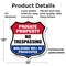 Signmission Private Property Shield Sign No Trespass, 12 Inch X 12 Inch, Plastic Sign SHI-P-12-453 - alternate 3