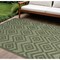 Homeroots 6' X 9' Dark Green And Light Green Geometric Indoor Outdoor Area Rug 550188 - alternate 7