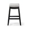 Homeroots 26" White and Black Fabric and Solid Wood Backless Counter Height Bar Chair 632494 - alternate 4