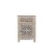 Homeroots 30" Gray Solid Wood Distressed One Drawer Nightstand 521202 - alternate 7