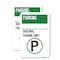 Signmission Parking - Diagonal Parking Only With Parking Symbol, 12'' X 18'' 2 Signs, Heavy Gauge Aluminum, 2PK A-1218-2PACK-23472 - alternate 1
