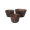 Homeroots Set of Three Brown Solid Wood Round Pot Planter 274842 - alternate 1