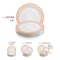 Smarty Had A Party 7.5" White with Red and Gold Chord Rim Plastic Appetizer/Salad Plates (120 Plates), 120PK 627BG-CASE - alternate 7