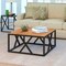Homeroots 35" Black Steel Square Coffee Table 521995 - alternate 3