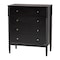 Baxton Studio Lucera Mid-Century Black Twin Size 5-Piece Bobbin Bedroom Set 257-14012-14128-14125-14122-14122-ZORO - alternate 6