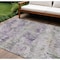 Homeroots 9' X 12' Lavender And Purple Striped Washable Indoor Outdoor Area Rug 609556 - alternate 1