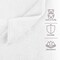 Lavish Home 6PC Bathroom Towels Set 100% Cotton Bathroom Accessories Soft Towel Set for Shower, Gym, Dorm, Spa 67-0035-WHT - alternate 3