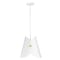 Z-Lite Salone 1 Light Pendant, Matte White/Matte White Outer, Gold Inner, 13 In W x 13.75 In H 1951P11-MW - alternate 4