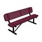 Leisure Craft 6' Standard Bench With Back, Perforated Metal, Portable, Burgundy B6WBP-PERF-BURGUNDY - alternate 1
