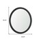 Homeroots 30" Black Solid Wood Round Accent Mirror 607307 - alternate 5