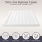 Lavish Home Down Alternative Mattress Topper 233 Thread Count Hypoallergenic Fiber-Filled Twin Pad, White 64-12-T - alternate 5