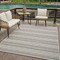 Homeroots 4' X 6' Beige And Gray Striped Distressed Indoor Outdoor Area Rug 559069 - alternate 7