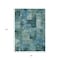 Homeroots 8' X 10' Teal Blue And Pale Aqua Abstract Washable Indoor Outdoor Area Rug 630792 - alternate 6