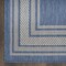 Homeroots 8' Denim Blue And Ivory Geometric Indoor Outdoor Runner Rug 572726 - alternate 7