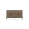 Homeroots 60" Natural and Brown Distressed Carved Geometric Sideboard with Four Doors 568408 - alternate 6