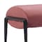 Homeroots 54in Brown and Black Fabric Upholstered Bench 668849 - alternate 3