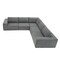 Homeroots 116" Gray Fabric Modular Sleeper Sofa 568296 - alternate 11