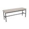 Bfm Seating Meghan 2-Seat Bolt-Down Bench, Grade 4 Upholstered Seat - Steel Frame - Sand Black Finish JS337MWH2117-SB - alternate 1