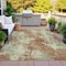 Homeroots 10' X 14' Terra Cotta And Beige Abstract Washable Indoor Outdoor Area Rug 630716 - alternate 4