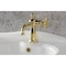 Kingston Brass One-Handle Single-Hole Bathroom Faucet with Push Pop-Up Drain, Polished Brass KS3542RNK - alternate 6