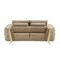 Homeroots 90" Beige Velvet Sofa With Gold Legs 491054 - alternate 7
