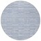 Homeroots 8' Sky Blue And Denim Blue Round Striped Washable Indoor Outdoor Area Rug 587964 - alternate 5