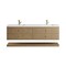 James Martin Vanities Allamari 72" Double Vanity, Dune Mist w/ Single Hole 3 CM White Zeus Silestone Top D640-V72-DMS-3WZ - alternate 1