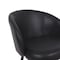 Manhattan Comfort Looma Metal Vegan Leather Side Chair in Black - Set of 2 DC1530-2 - alternate 8