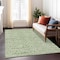 Homeroots 10' X 14' Green And Ivory Geometric Washable Indoor Outdoor Area Rug 583497 - alternate 6
