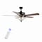 Jonathan Y Moravia 52" 5-Light Farmhouse Rustic Iron Star Shade LED Ceiling Fan With Remote, Black JYL9609A - alternate 1