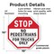 Signmission Stop No Pedestrians for Trucks Only, 10 Inch X 10 Inch, Plastic Sign OC-P-10-56 - alternate 7