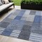 Homeroots 5' X 8' Denim Blue And Navy Blue Striped Washable Indoor Outdoor Area Rug 581690 - alternate 1